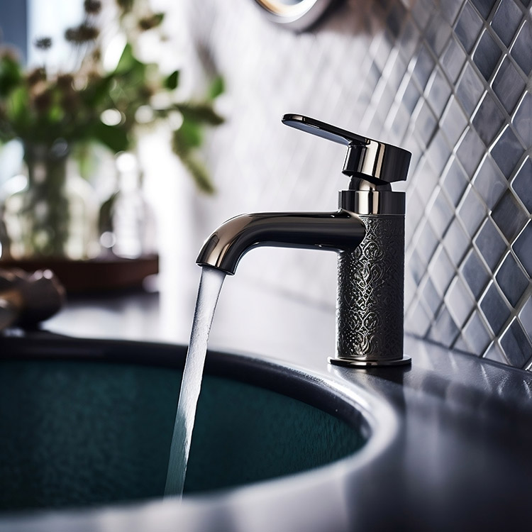eau qui coule du robinet